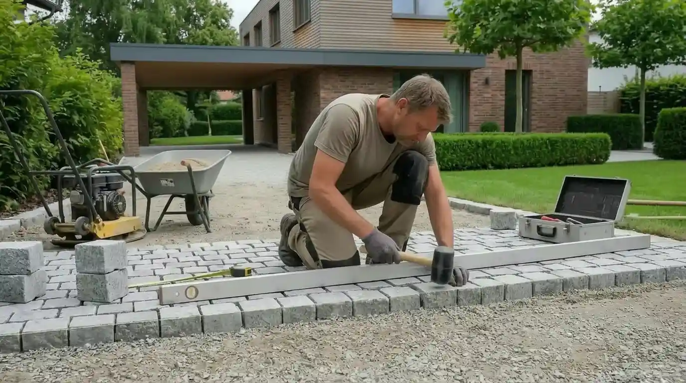 Einfahrt Pflasterarbeiten München Pflasterarbeiten München Einfahrt pflastern mit Naturstein