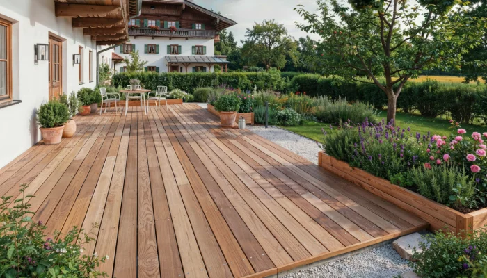 Holzterrasse Terrassenbau im Münchner Umland – individuelle Terrassengestaltung